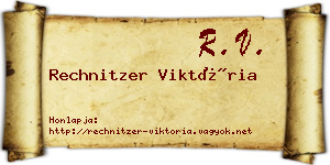 Rechnitzer Viktória névjegykártya